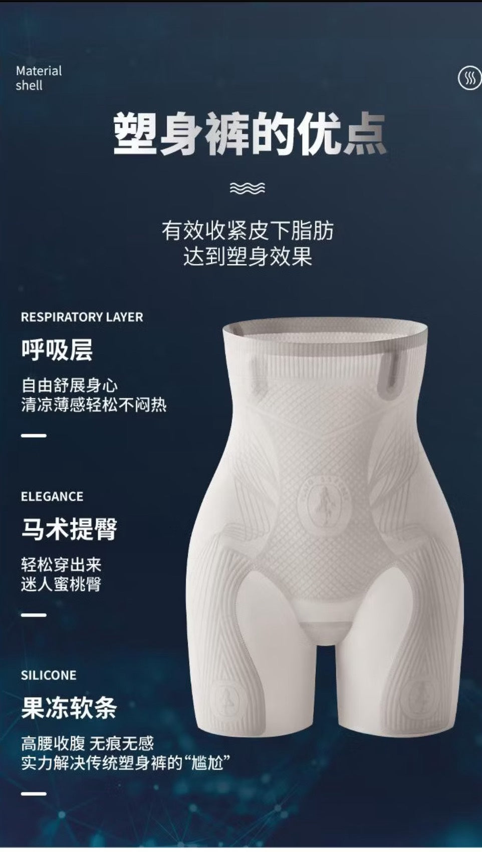 333L_【90-200斤】2025新一代果凍反重力提臀懸浮褲不卷邊收腹五分褲 提臀收復 塑腹 果凍褲